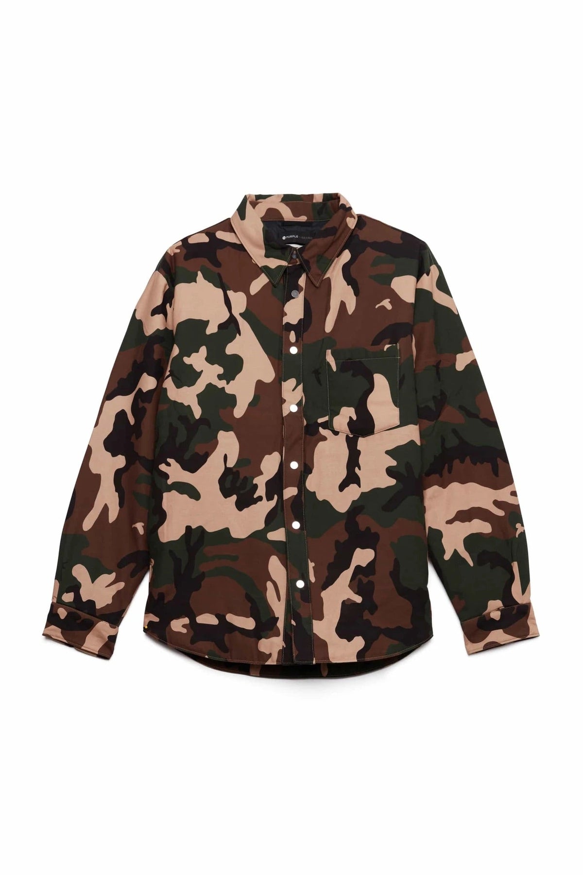 Lila Camo-Twill-Daunenhemd