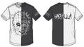 Haculla-T-Shirt mit „Split In Half Masked“-Pins