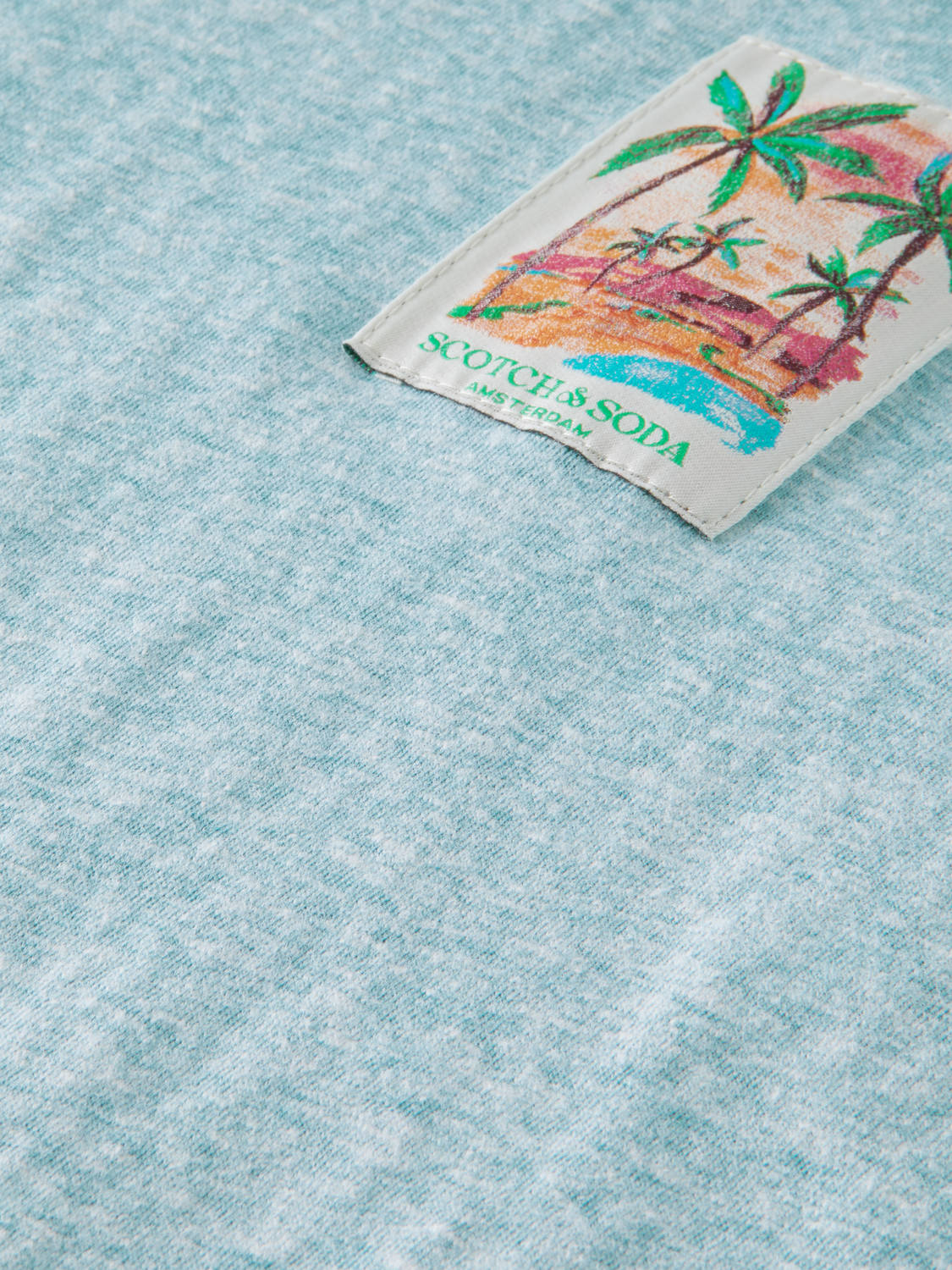 Scotch&Soda Melange Tee In Pool (166653)