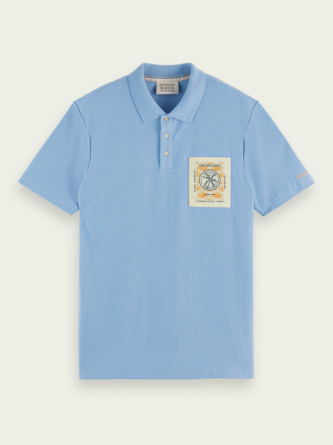 Scotch & Soda Frottee-Polo in Blau (166076)