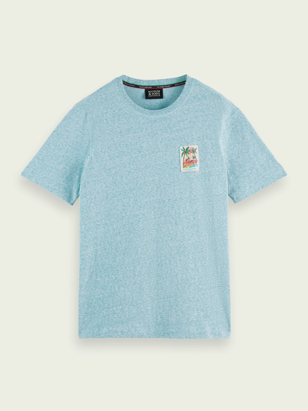Scotch&Soda Melange Tee In Pool (166653)