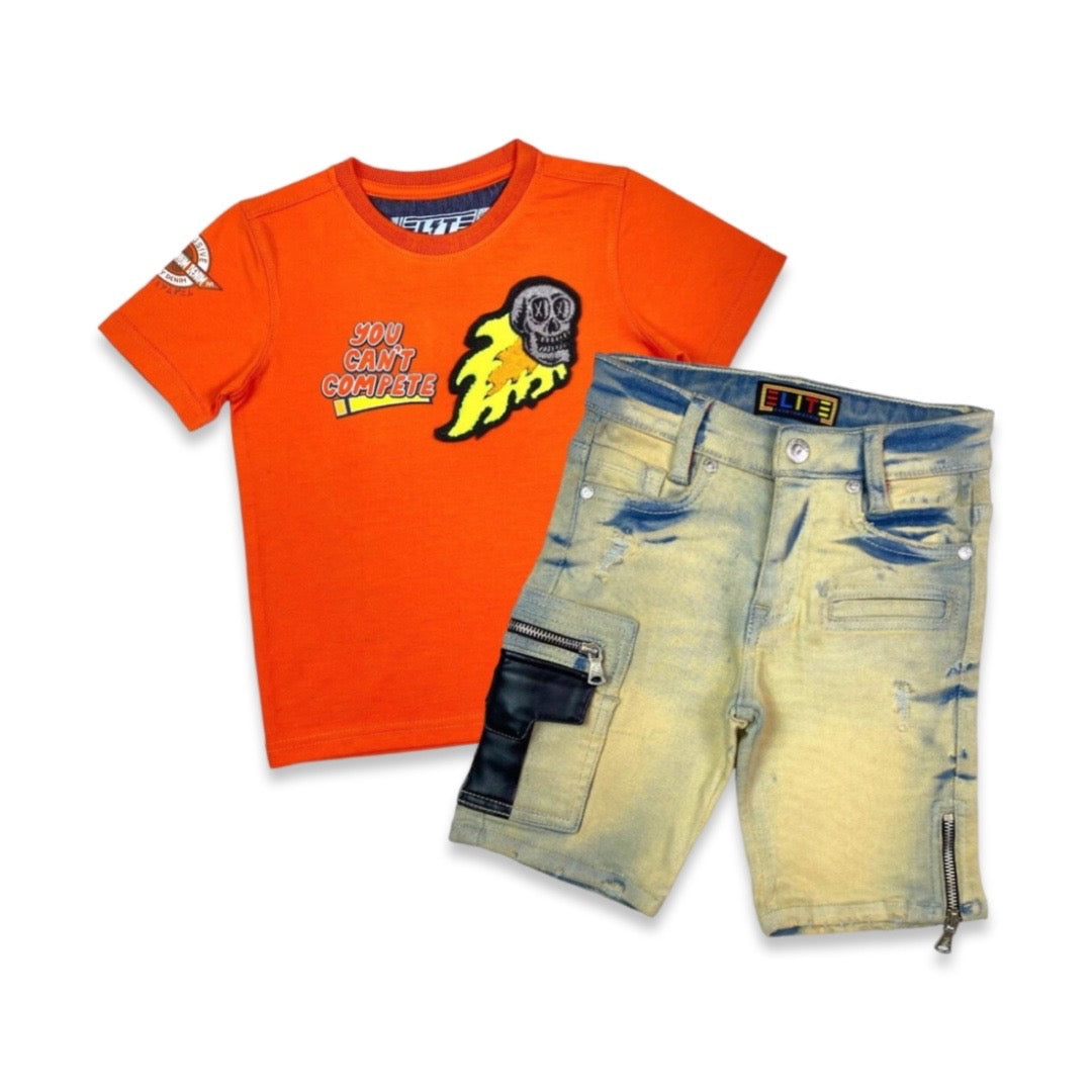 Elite Kids Can’t Compete – Oranges Kurz-Set