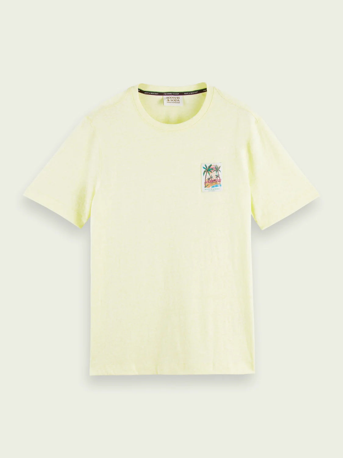Scotch & Soda Melange-T-Shirt in Lemonade (166653)