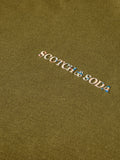 Scotch&Soda Cotton Logo Tee In Olive (166064)