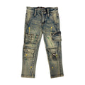 Kinder Denimicity Cargohose (Grün/Gelb)