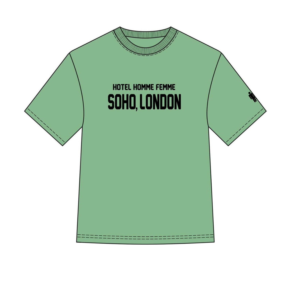 Homme Femme London T-Shirt in Grün