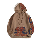 Love Closely Patchwork-Kapuzenpullover