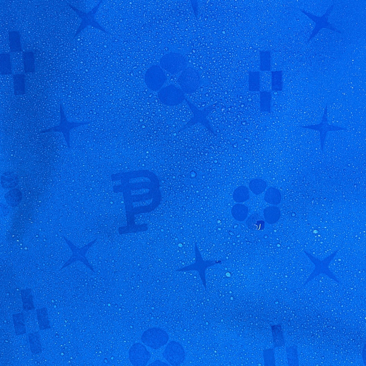 Purple Brand Nylon All-Over-Water-Print-Shorts in Blau
