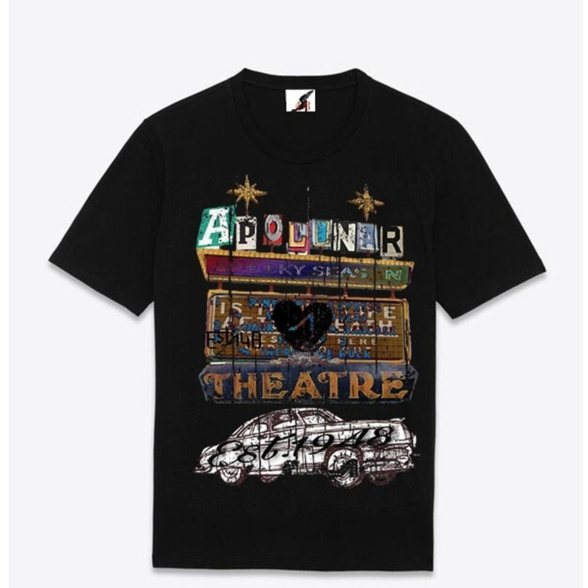 Apolinar Drive-In-T-Shirt in Schwarz