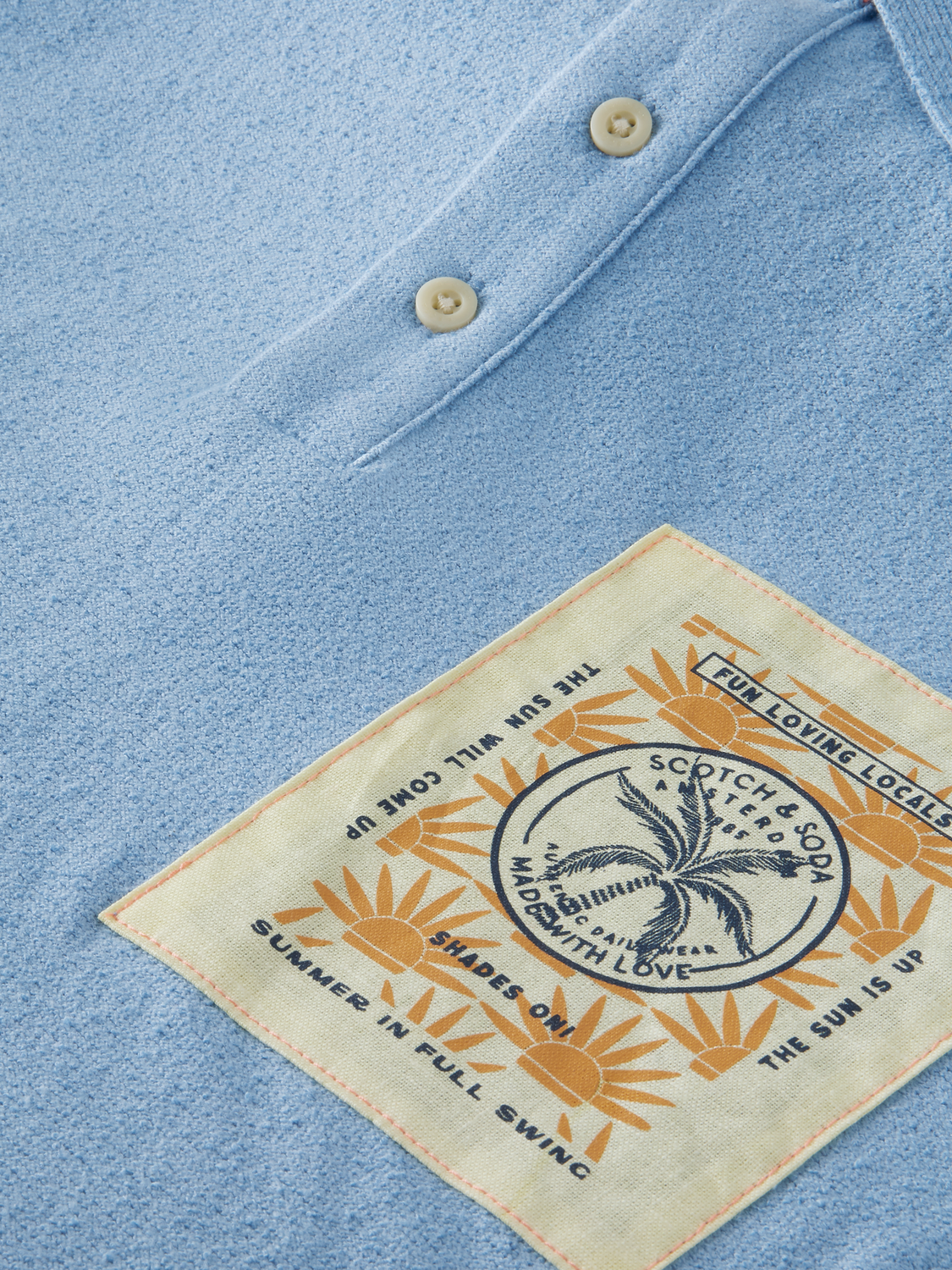 Scotch & Soda Frottee-Polo in Blau (166076)