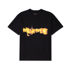 Purple Brand Strukturiertes Flame T-Shirt mit kurzem Arm