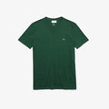Lacoste V-Ausschnitt T-Shirt aus Pima-Baumwolle in Grün