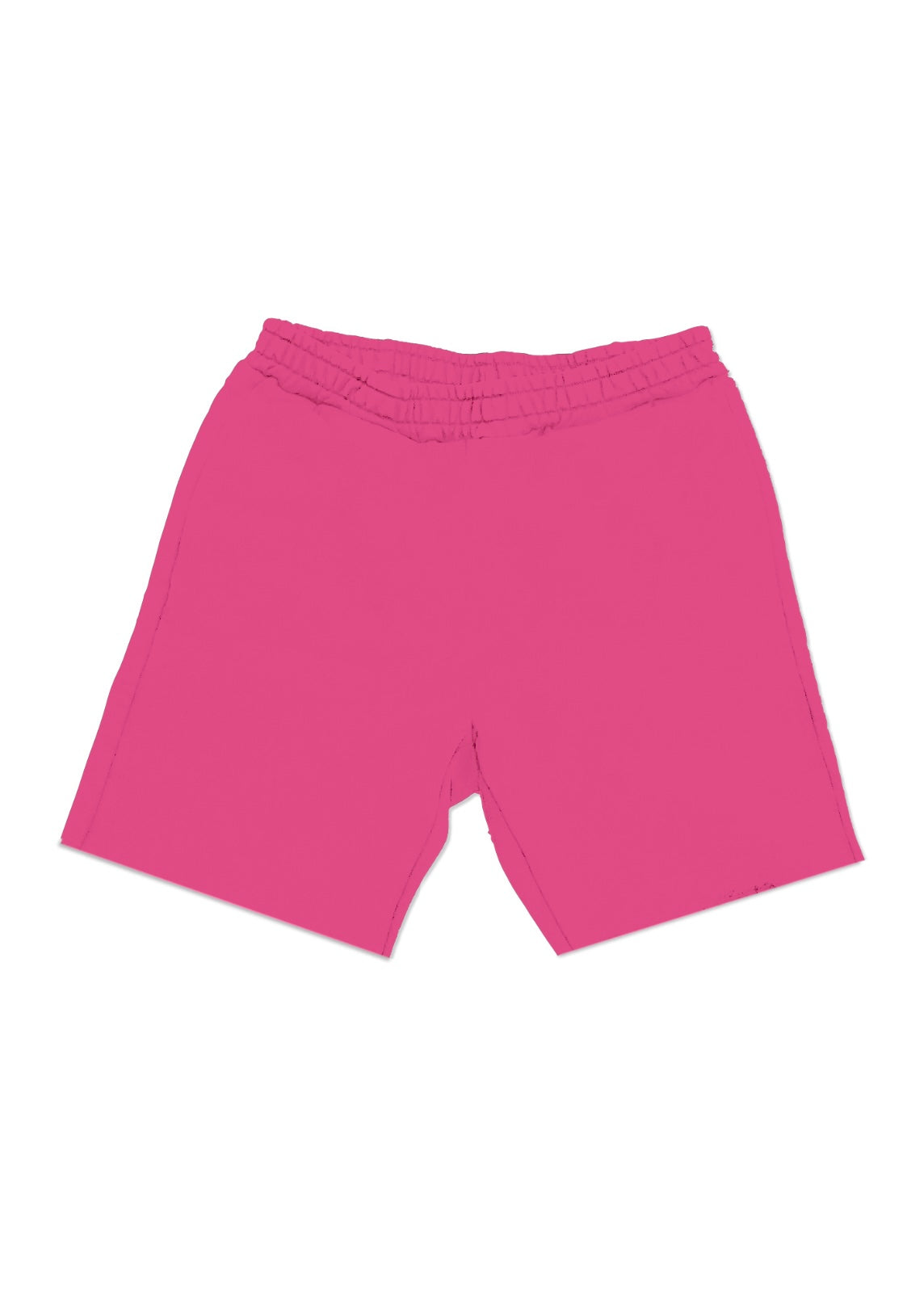 Purple Brand French Terry Wordmark Shorts in Hot Pink