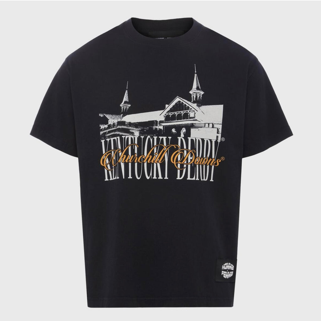 Homme Femme Twin Spires Tee In Black