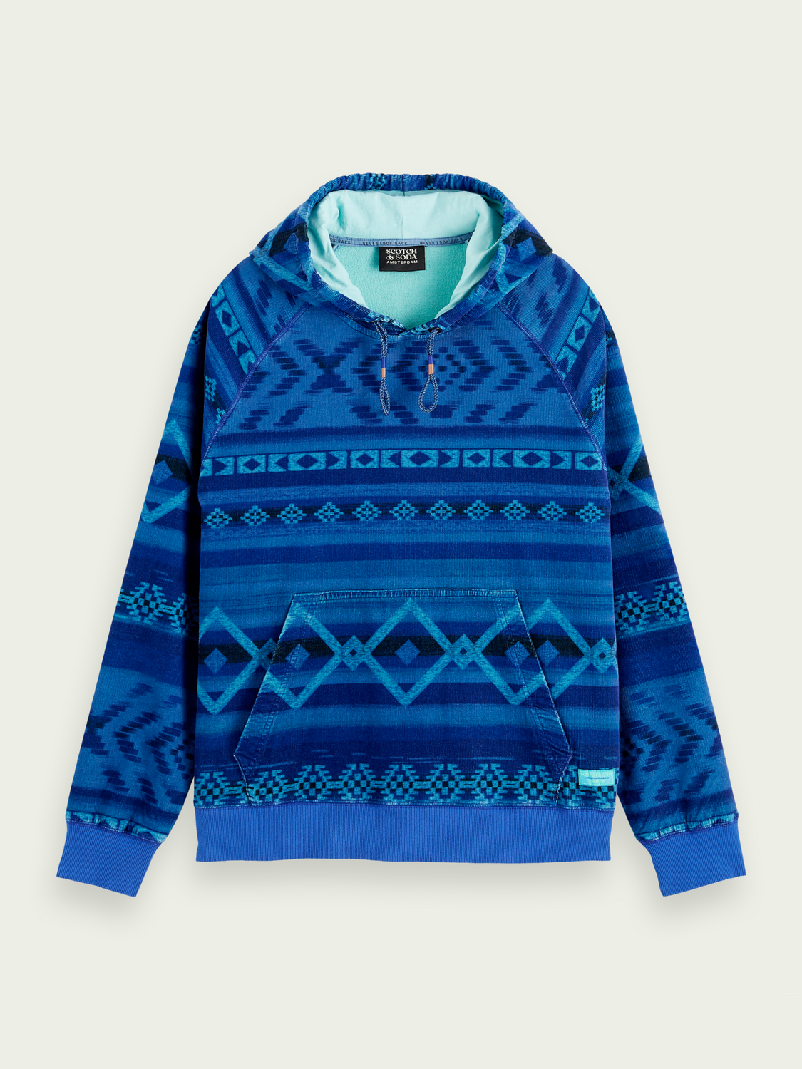 Scotch & Soda Kord-Kapuzenpullover in Blau (167223)