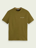 Scotch&Soda Cotton Logo Tee In Olive (166064)