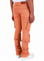 Pheelings „Never Look Back“ Cargo-Flare-Jeans in Lachs