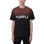 Purple Brand Texturiertes, rot gefärbtes T-Shirt mit kurzem Arm