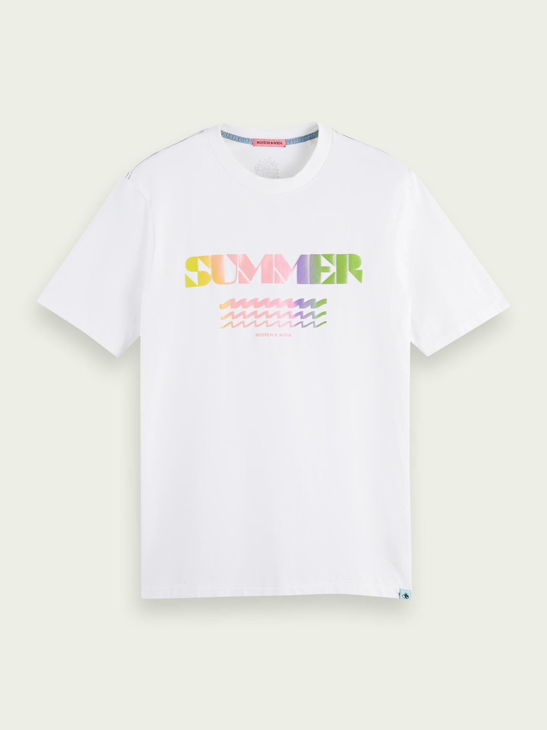 Scotch&Soda Gradient Graphic Tee In White (166069)