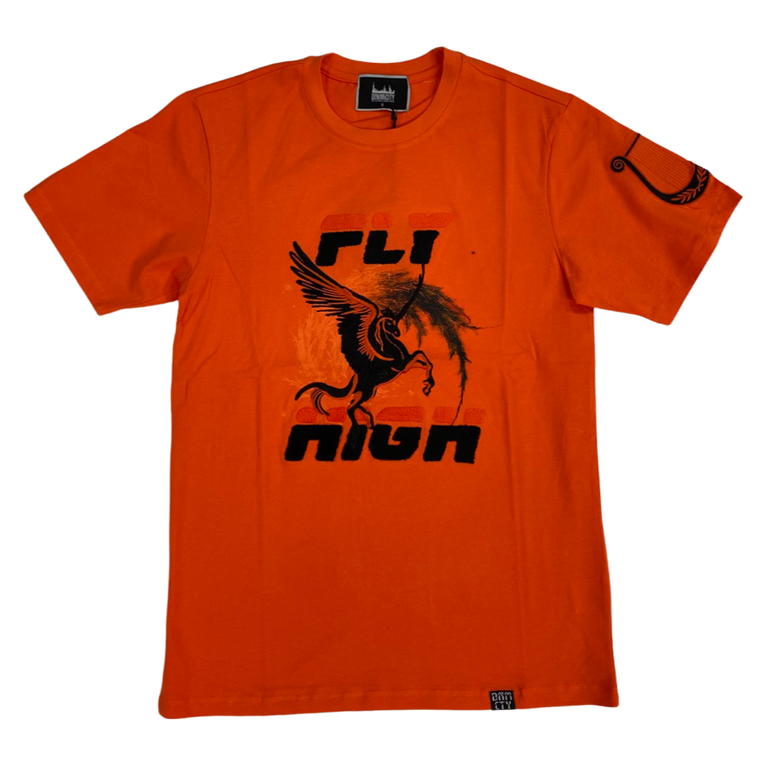 DenimiCity Fly High T-Shirt (Orange)