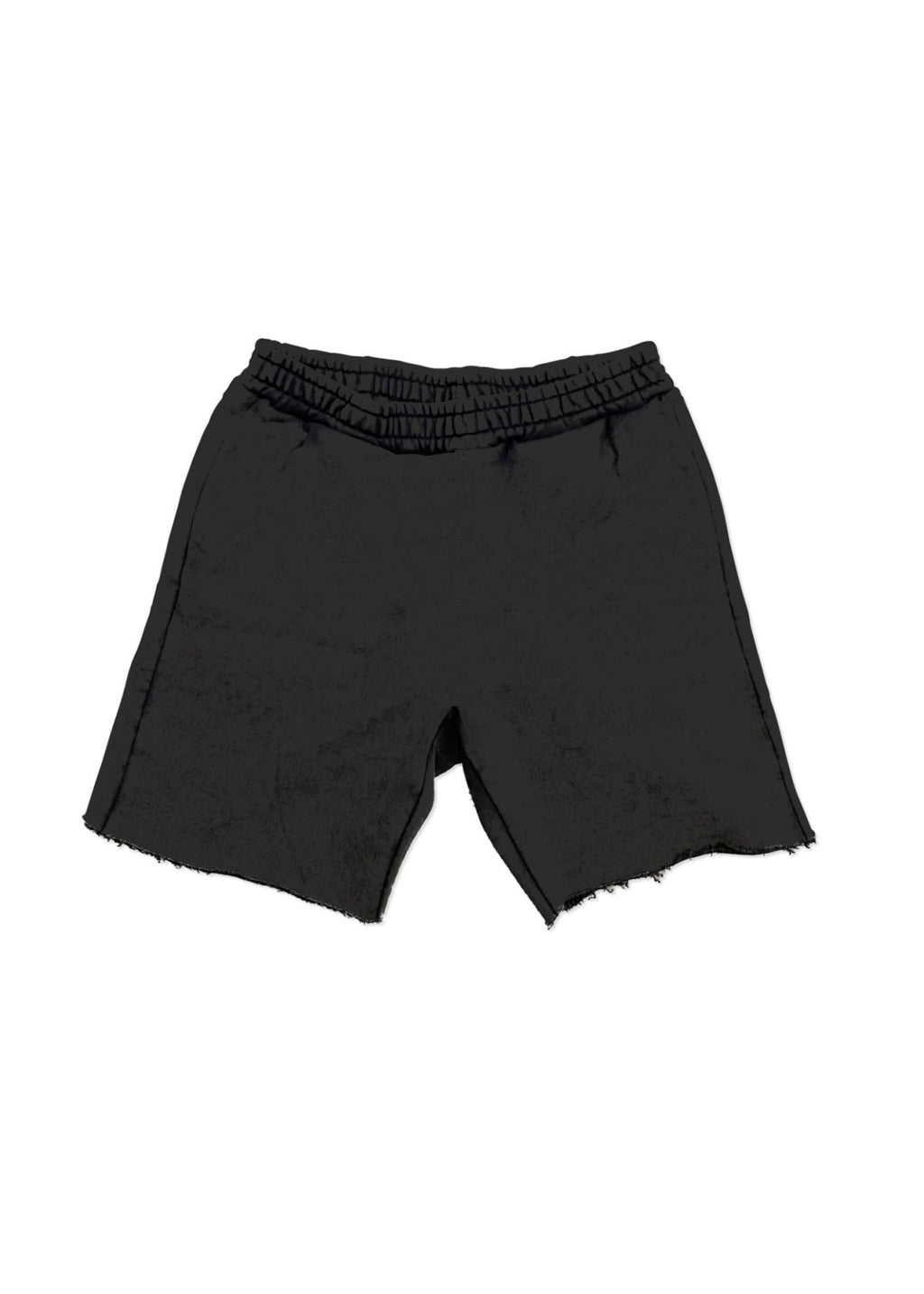 Purple Brand French-Terry-Shorts in Dunkelgrau mit rotem Stencil-Print