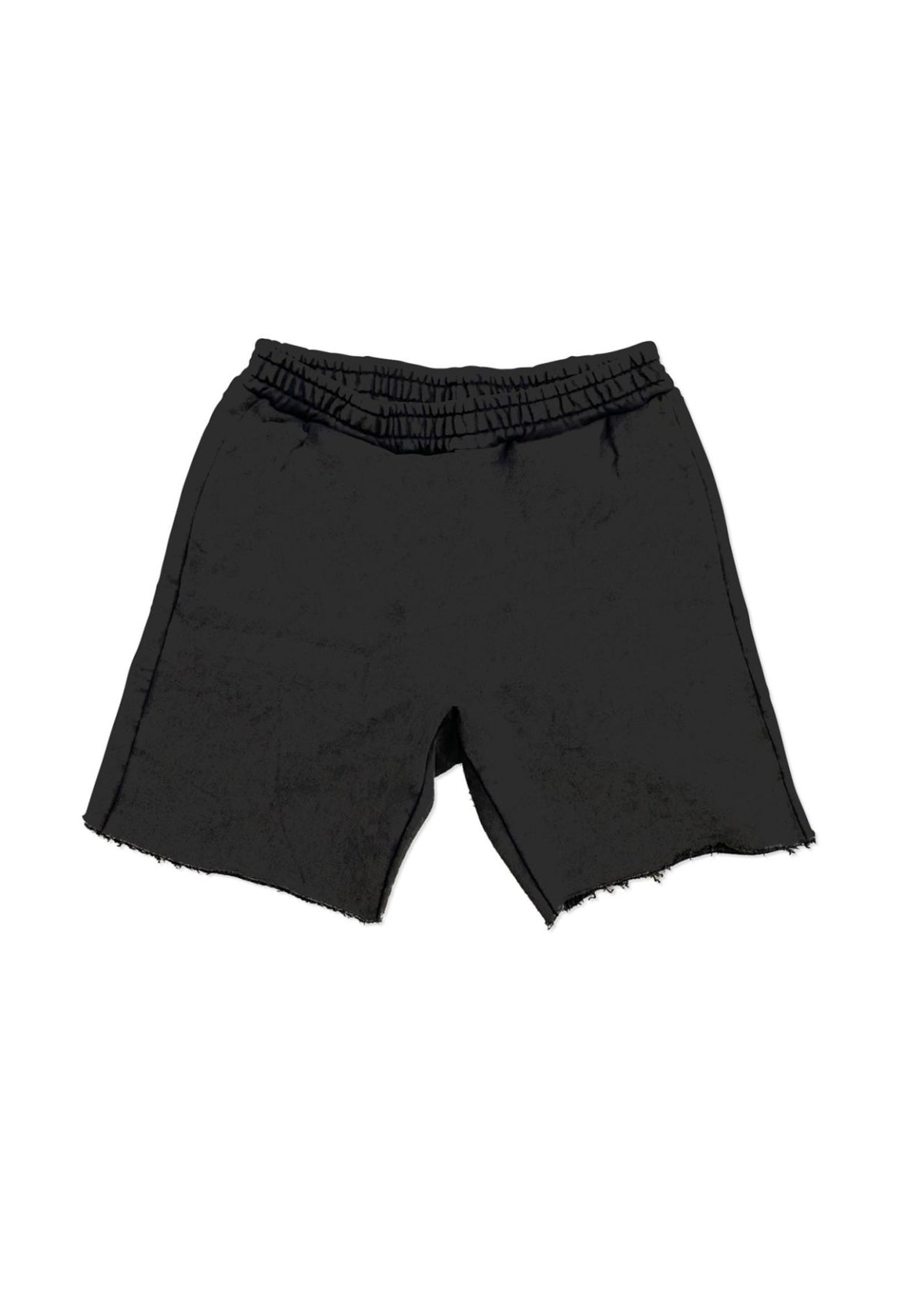 Purple Brand French-Terry-Shorts in Dunkelgrau mit rotem Stencil-Print