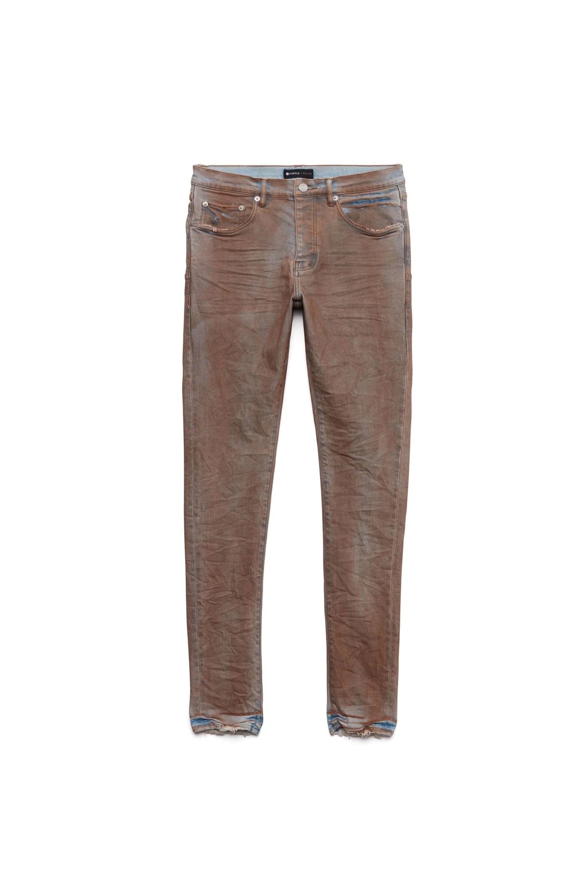 Lila Jeans, Jeans in Vintage-Waschung mit rosa Sandtönen
