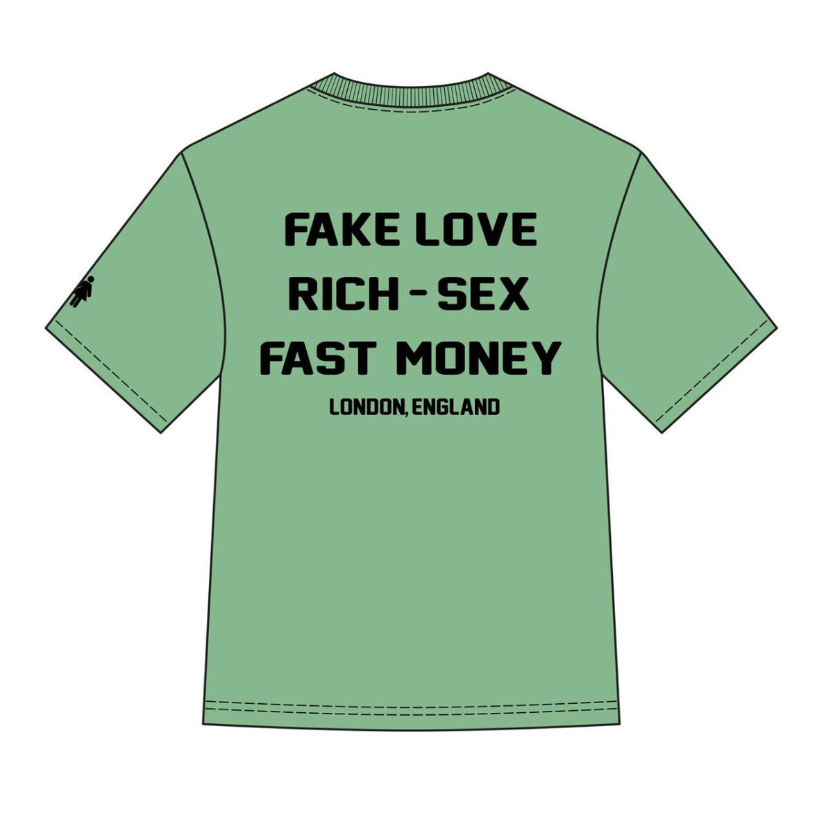 Homme Femme London T-Shirt in Grün