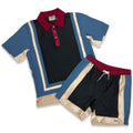 Alpha Style Silk Multi Short Set