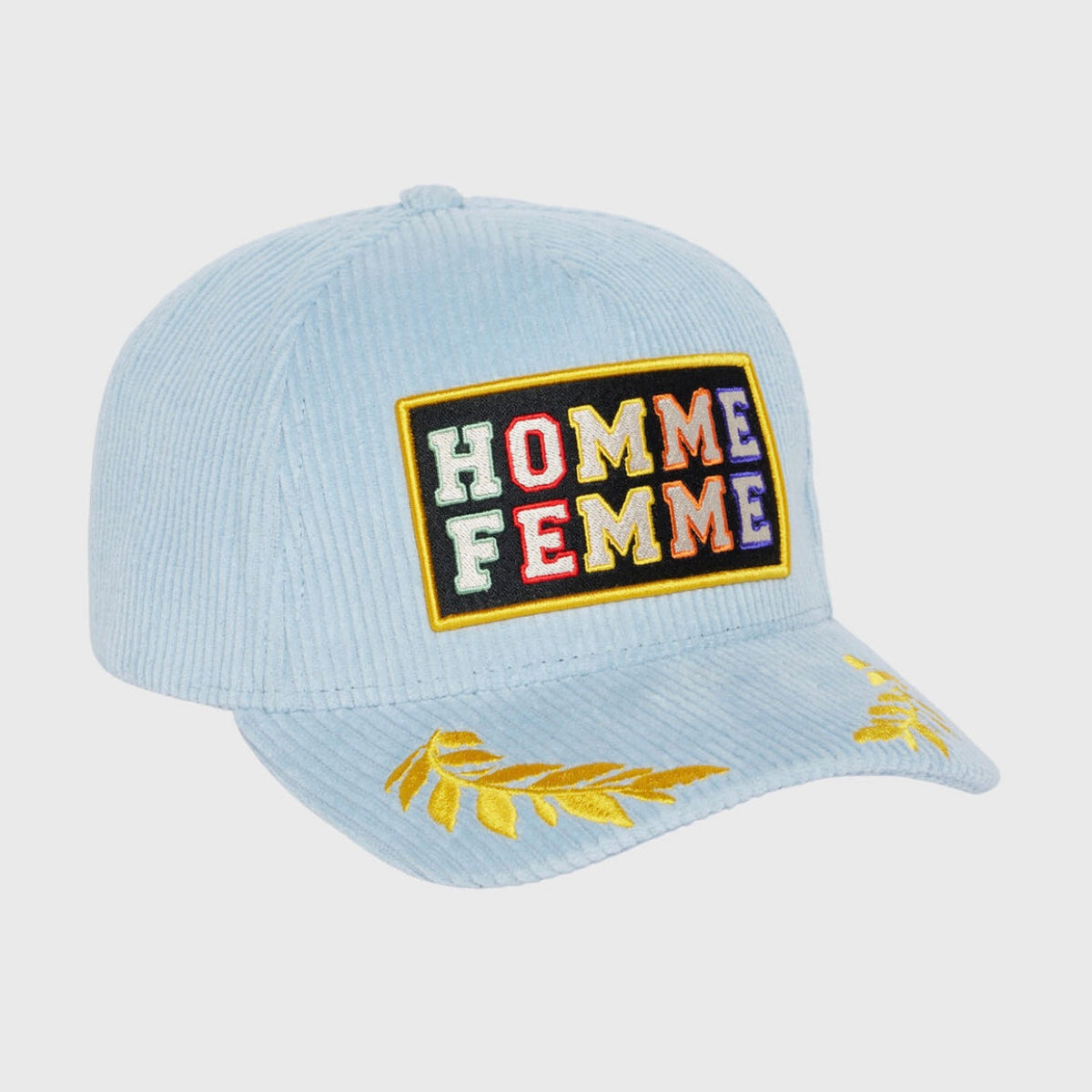 Homme Femme 10 Year Corduroy-Cap in Blau