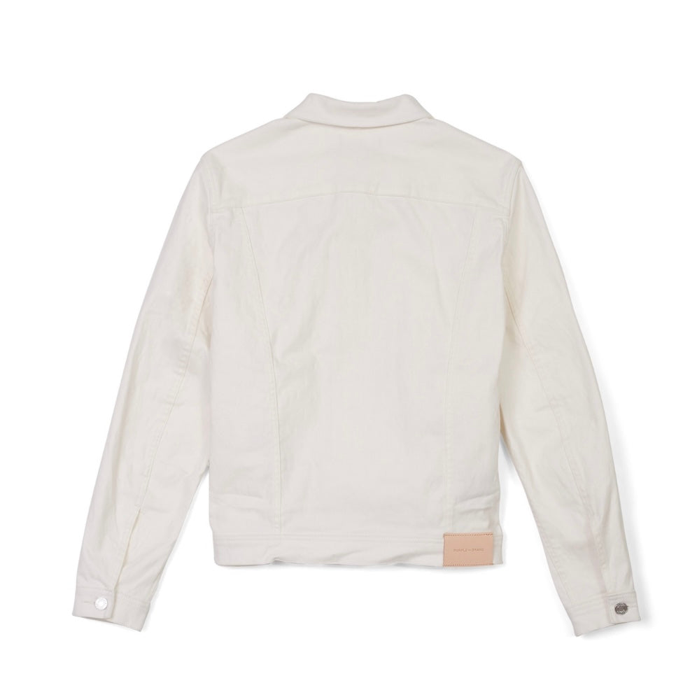 Purple Brand Monogram White Film Jeansjacke