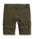 Jordan Craig Kinder Cargo-Shorts in Armeegrün