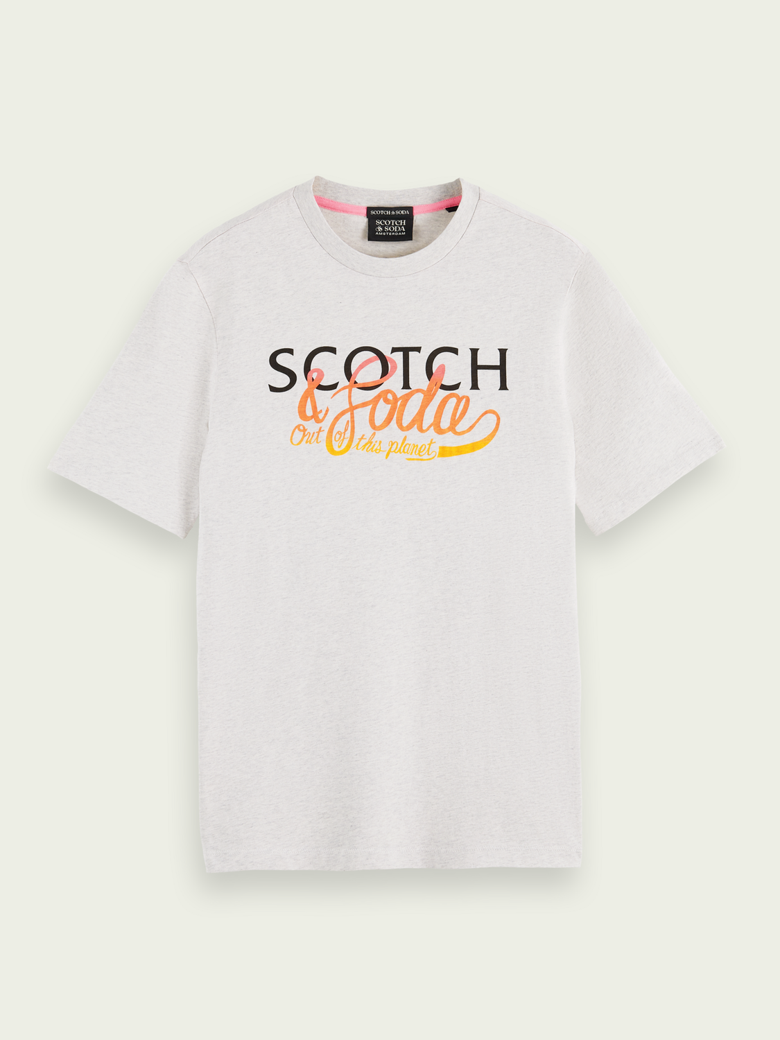 Scotch & Soda Artwork Tee In Grey Melange (167341)