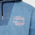 Homme Femme Future blauer Jeanspullover